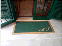 Zerbini e tappeti personalizzati ad intarsio 08153